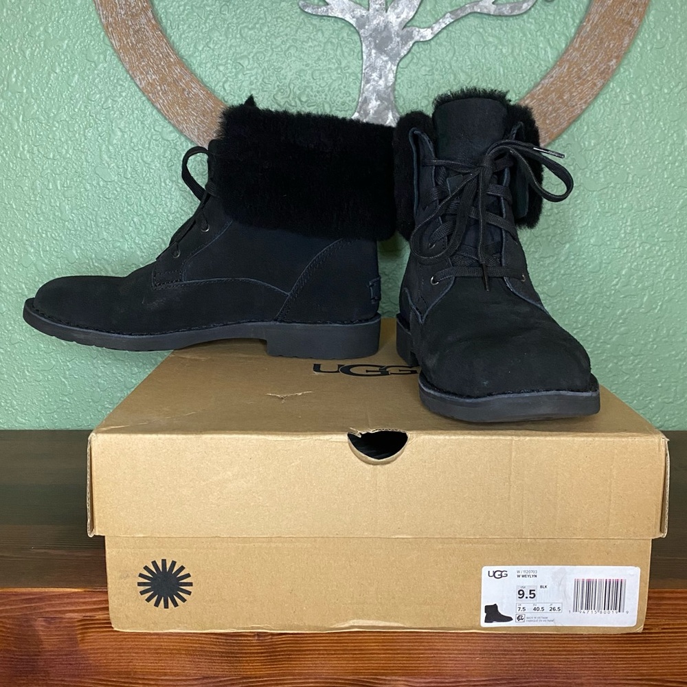 UGG Weylyn, Black, womens size 9.5 - Picture 6 of 9
